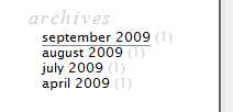 Classic Theme Screenshot BEFORE (default archive widget)